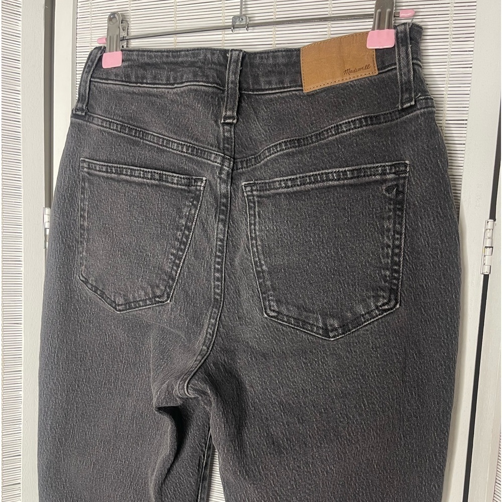 Madewell Curvy Perfect Vintage Jeans Black Gray High Rise Straight Size 25 - Picture 6 of 10